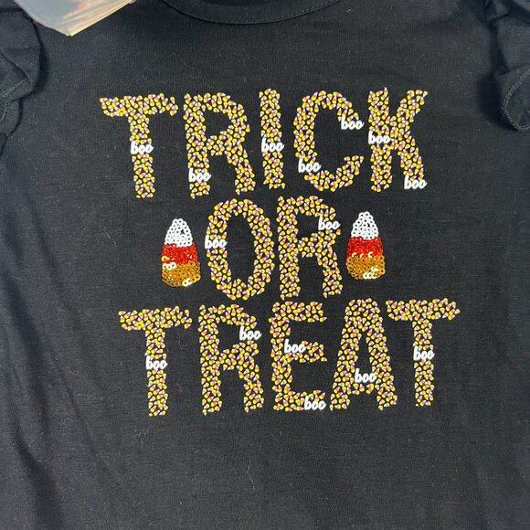 NWT Btween 3 Piece Trick of Treat Halloween Set Top Bottom Headband Size 4 NEW - Picture 6 of 11